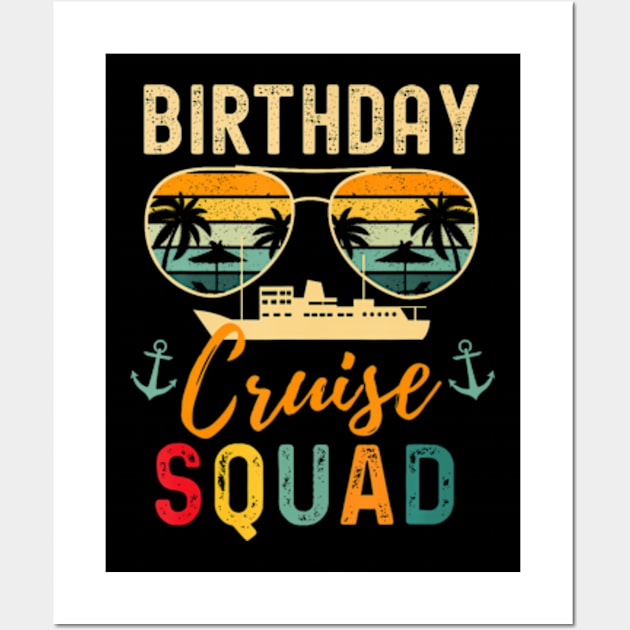 Birthday Cruises 2024 Squad Family Vacation Summer Wall Art by Eduardo